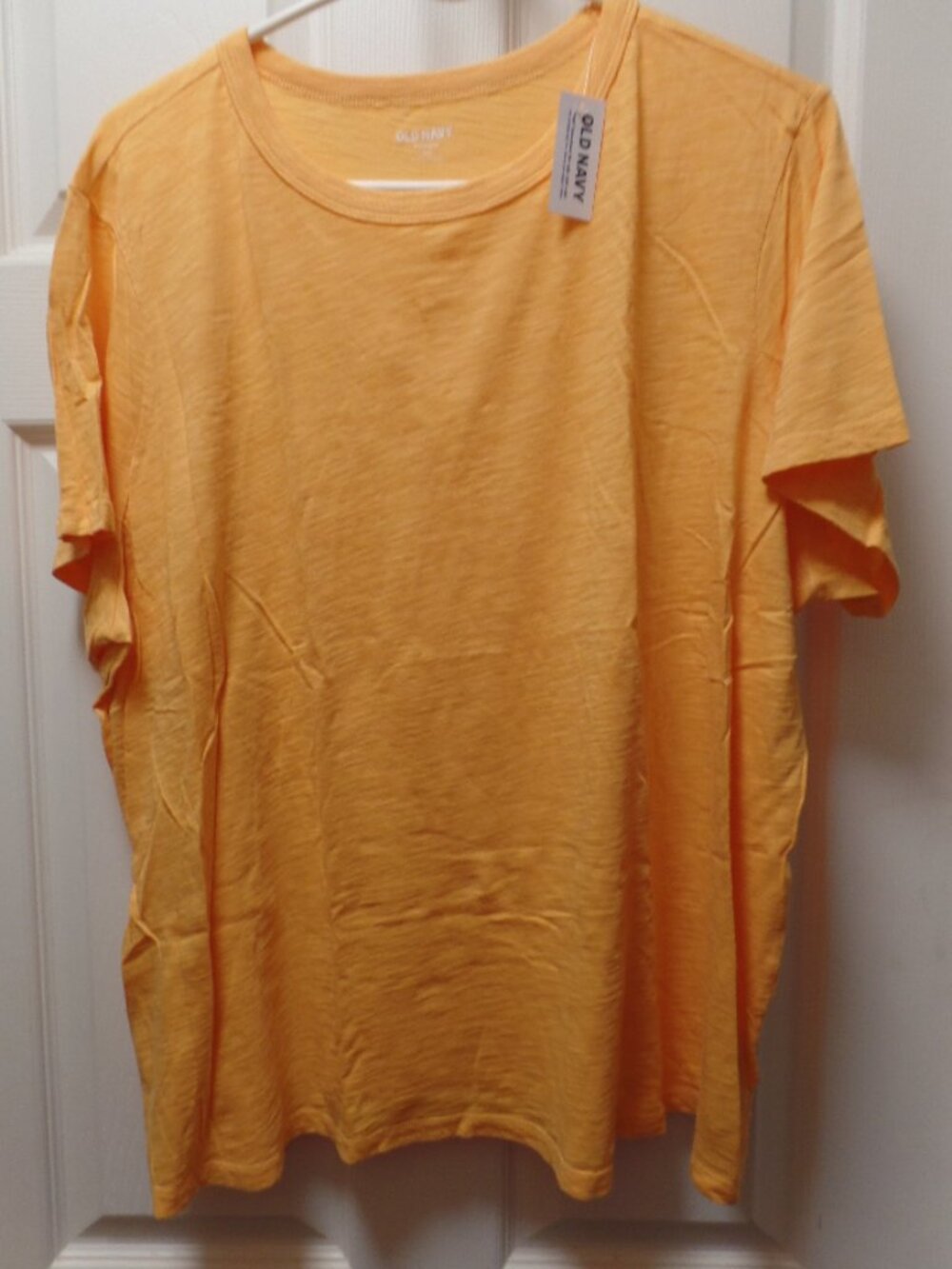 *NWT* Old Navy XXL 20 18 Everywear 100% COTTON Slub Textured Tee Mango Sorbet